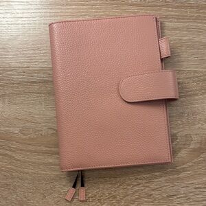 Moterm B6 Dusty Rose Pink Leather Planner Notebook Cover W/ dustbag